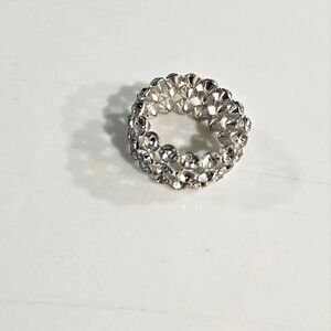 Cocktail Ring Silver Statement Ring